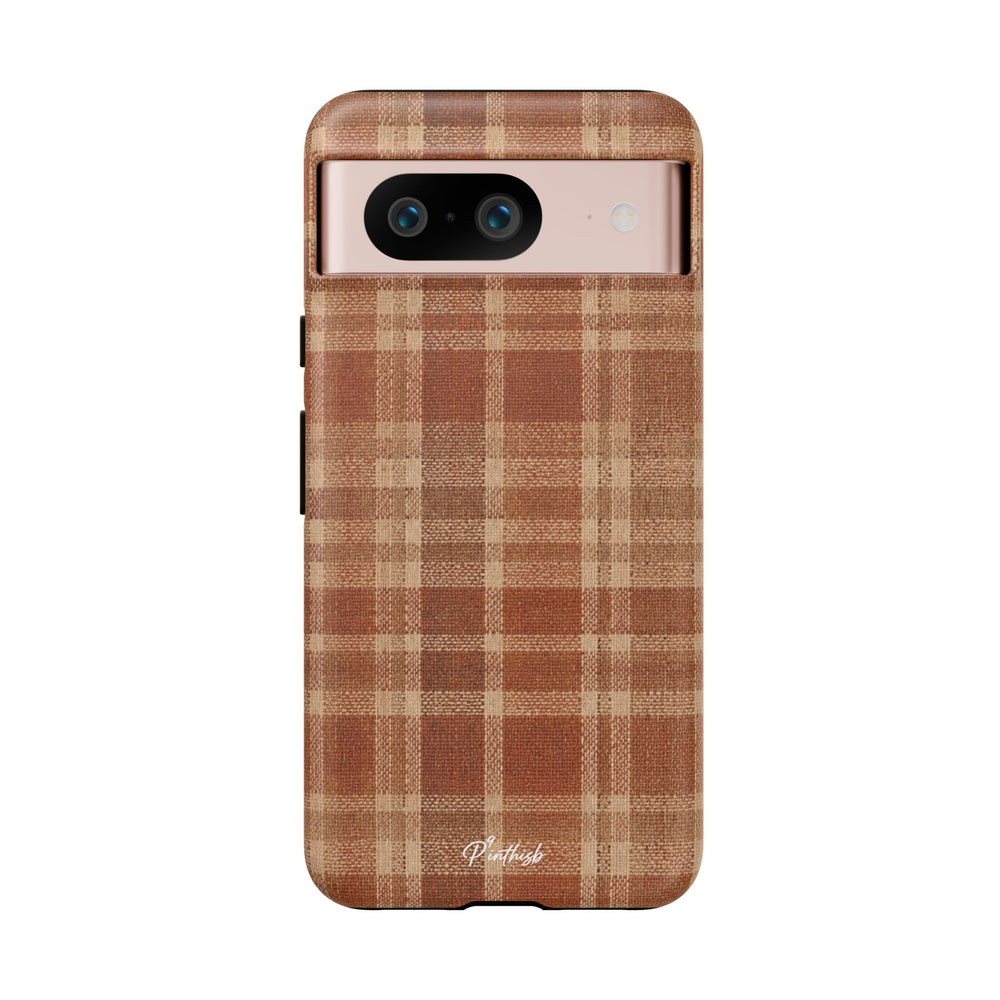 Rustic Brown Cozy Plaid Tough Case