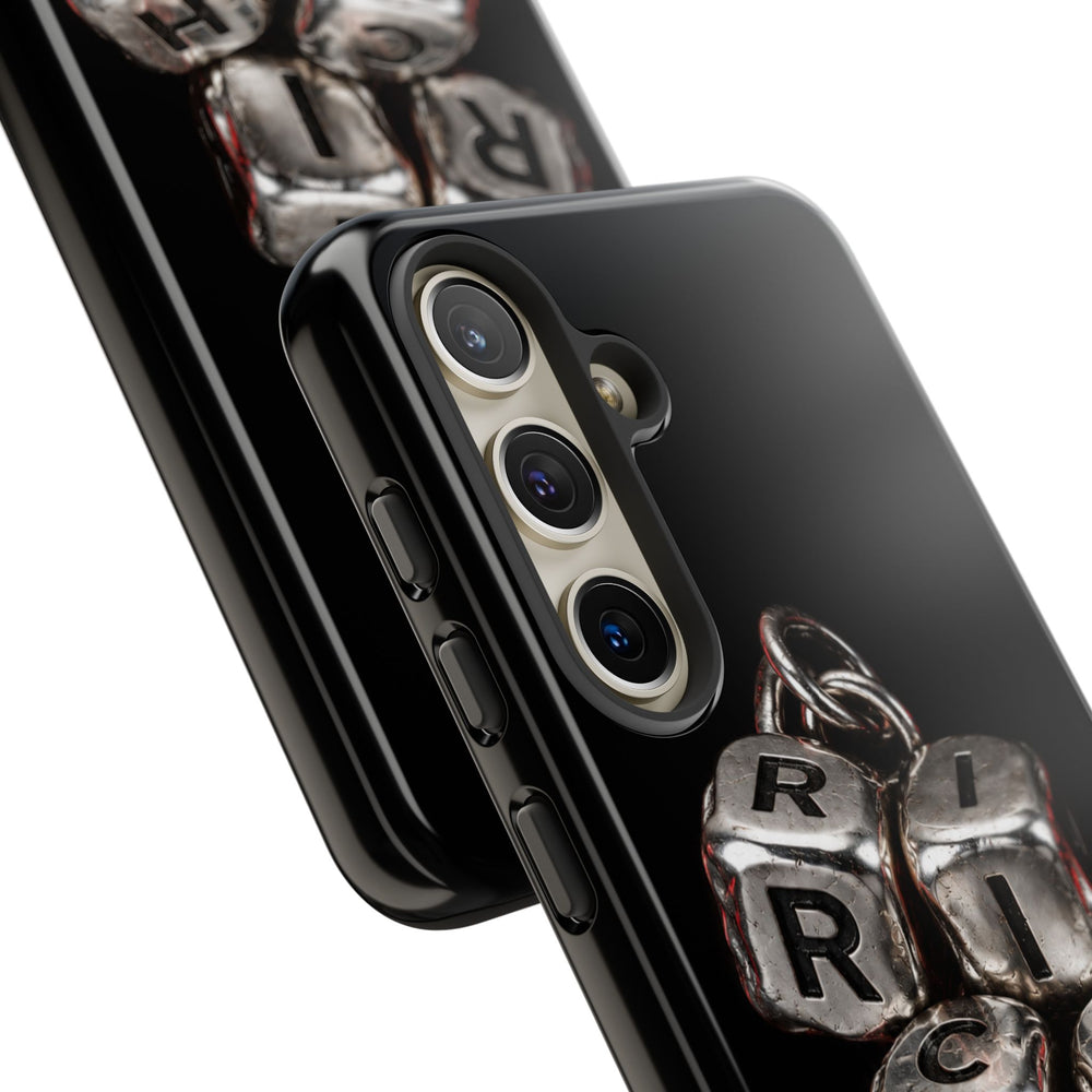 Metallic Dice 'RISK' Phone Case