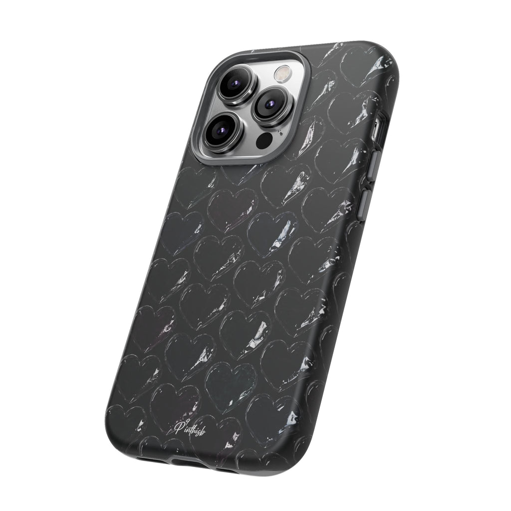 Black Pop Hearts Tough Case