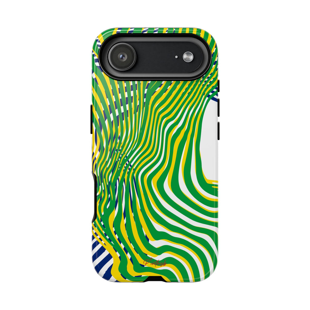 Abstract Green Wave Phone Case