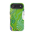 Abstract Green Wave Phone Case