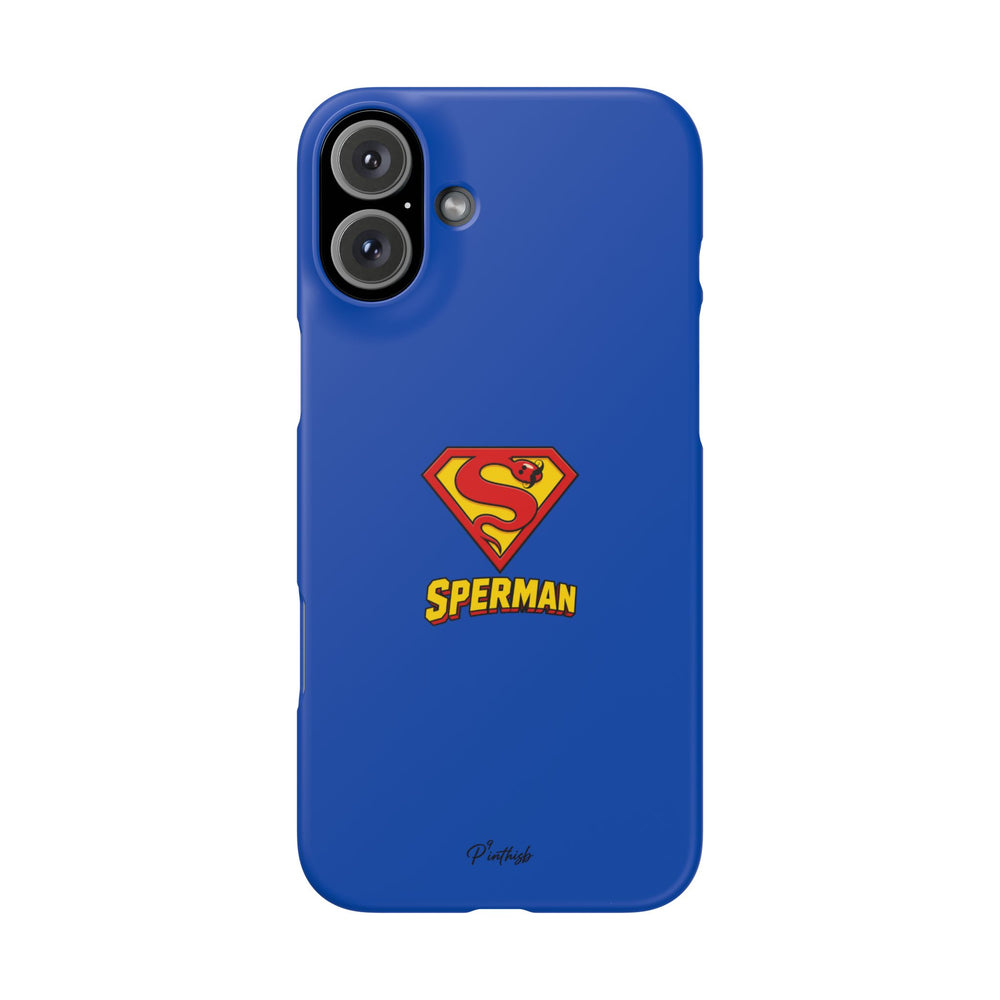 "SPERMAN" Parody Logo Snap Phone Case