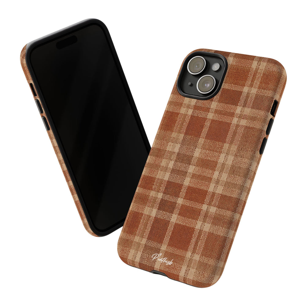 Rustic Brown Cozy Plaid Tough Case