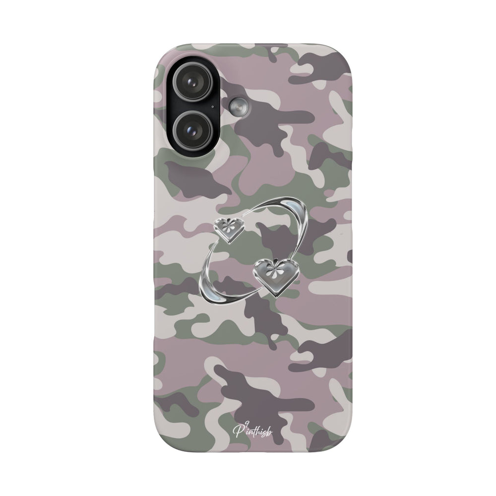 Camouflage Heart Snap Phone Case