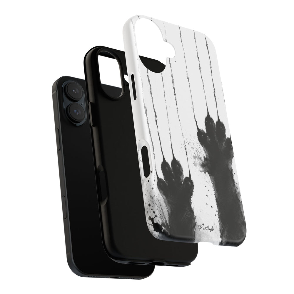 Black Ink Paw Print Tough Case