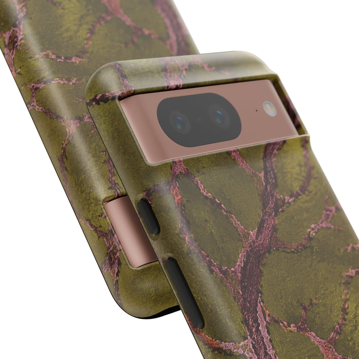 Olive & Rose Gold Tree Pattern Phone Case