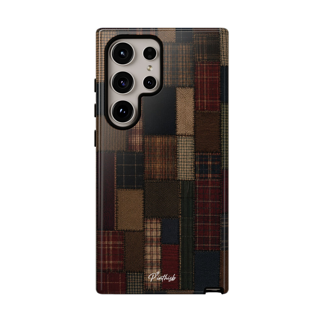 Plaid Patchwork Tough Phone Case