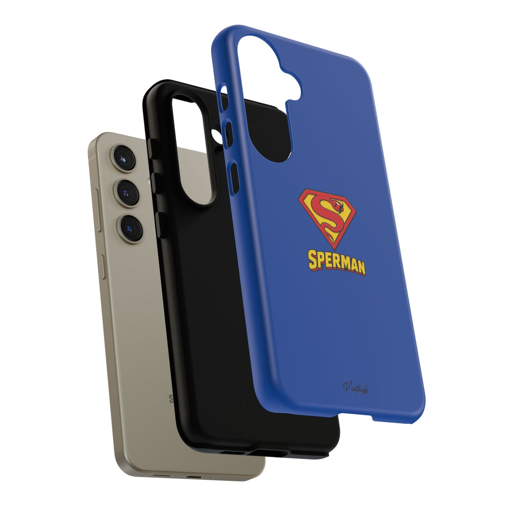 "SPERMAN" Parody Logo Tough Phone Case