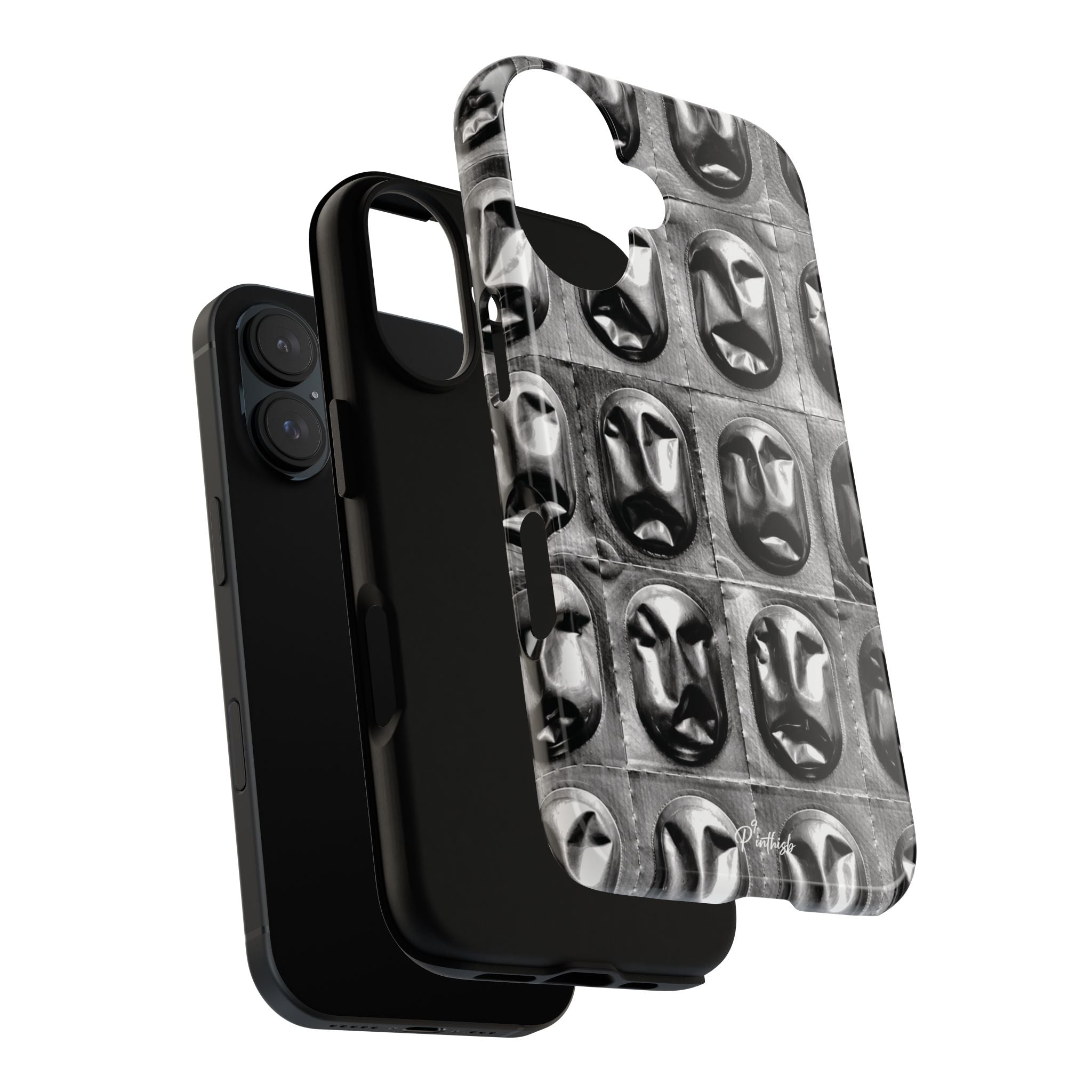 Metallic Mask Grid Tough Case