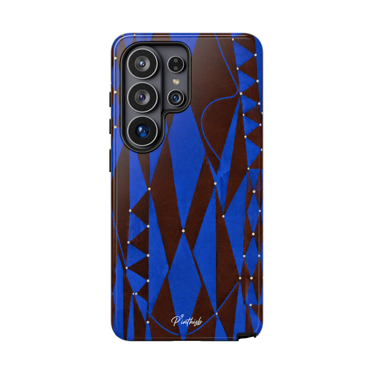 Geometric Blue Diamond Tough Phone Case
