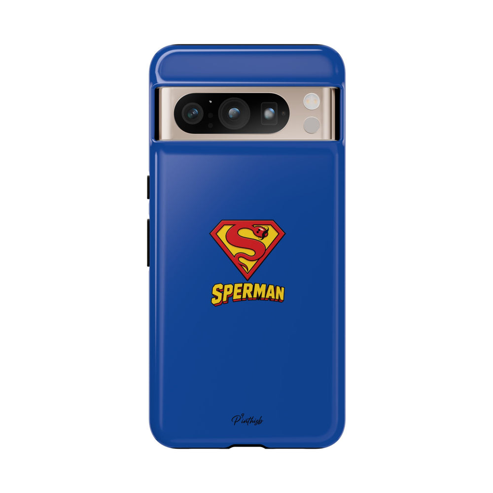 "SPERMAN" Parody Logo Tough Phone Case