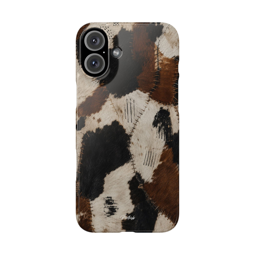 Brown & Black Animal Print Snap Case