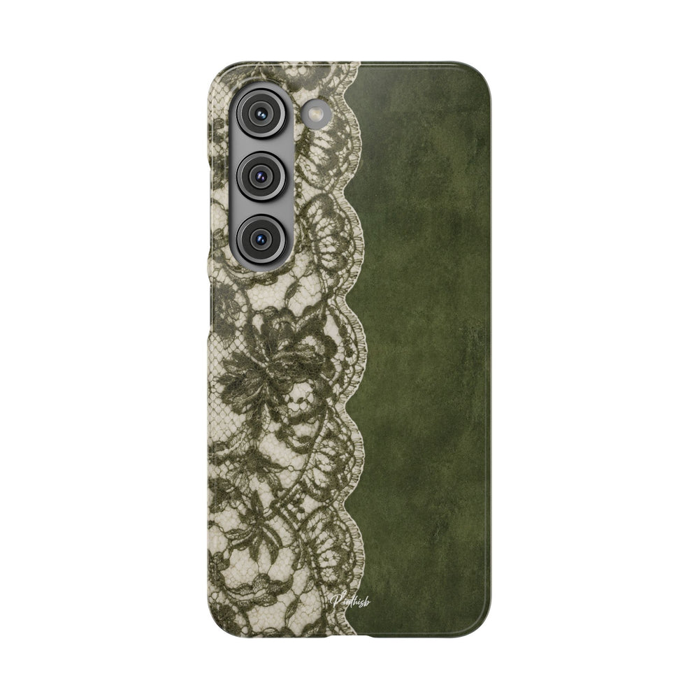 Olive Lace Snap Case