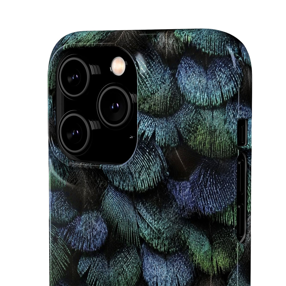 Iridescent Feather Snap Case