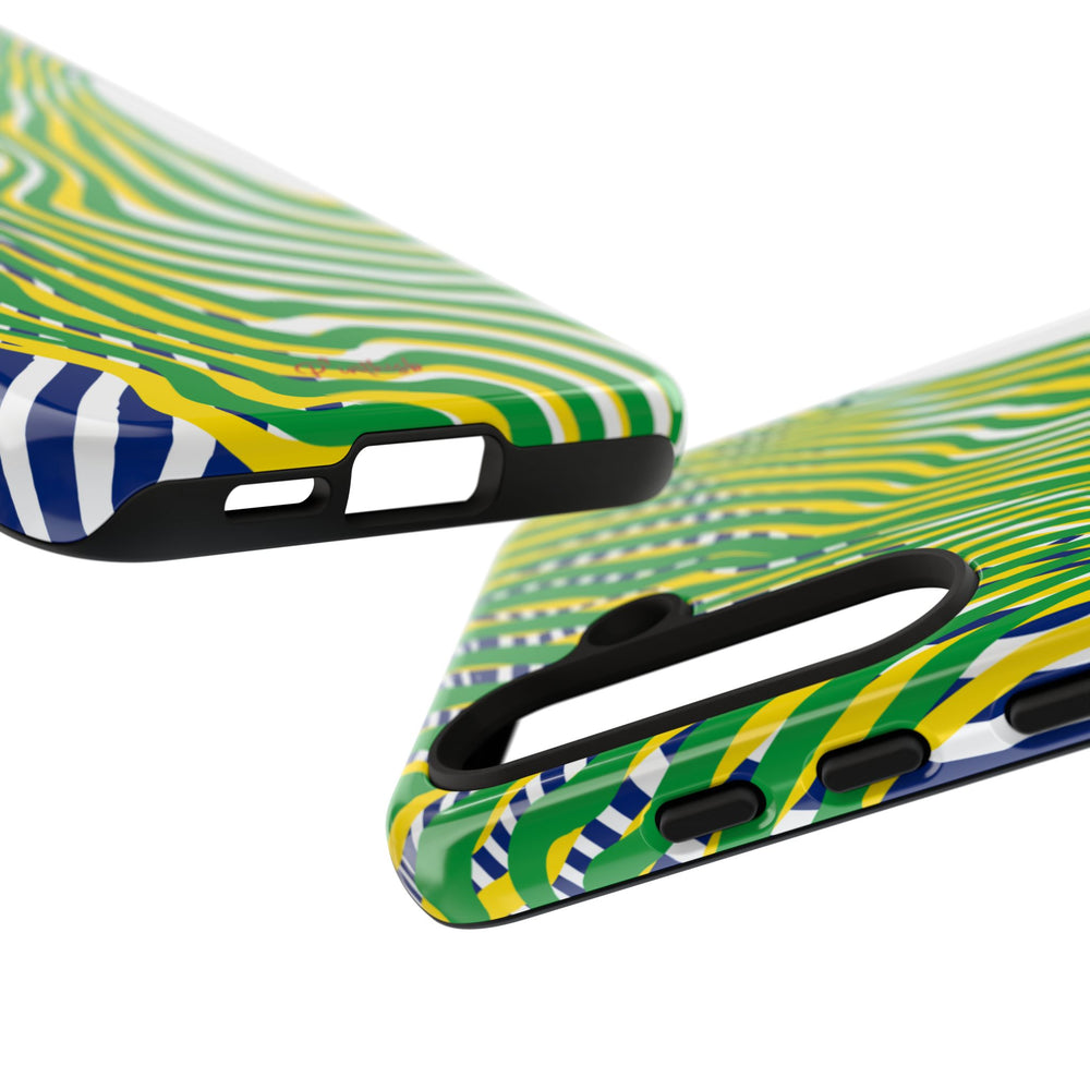 Abstract Green Wave Phone Case