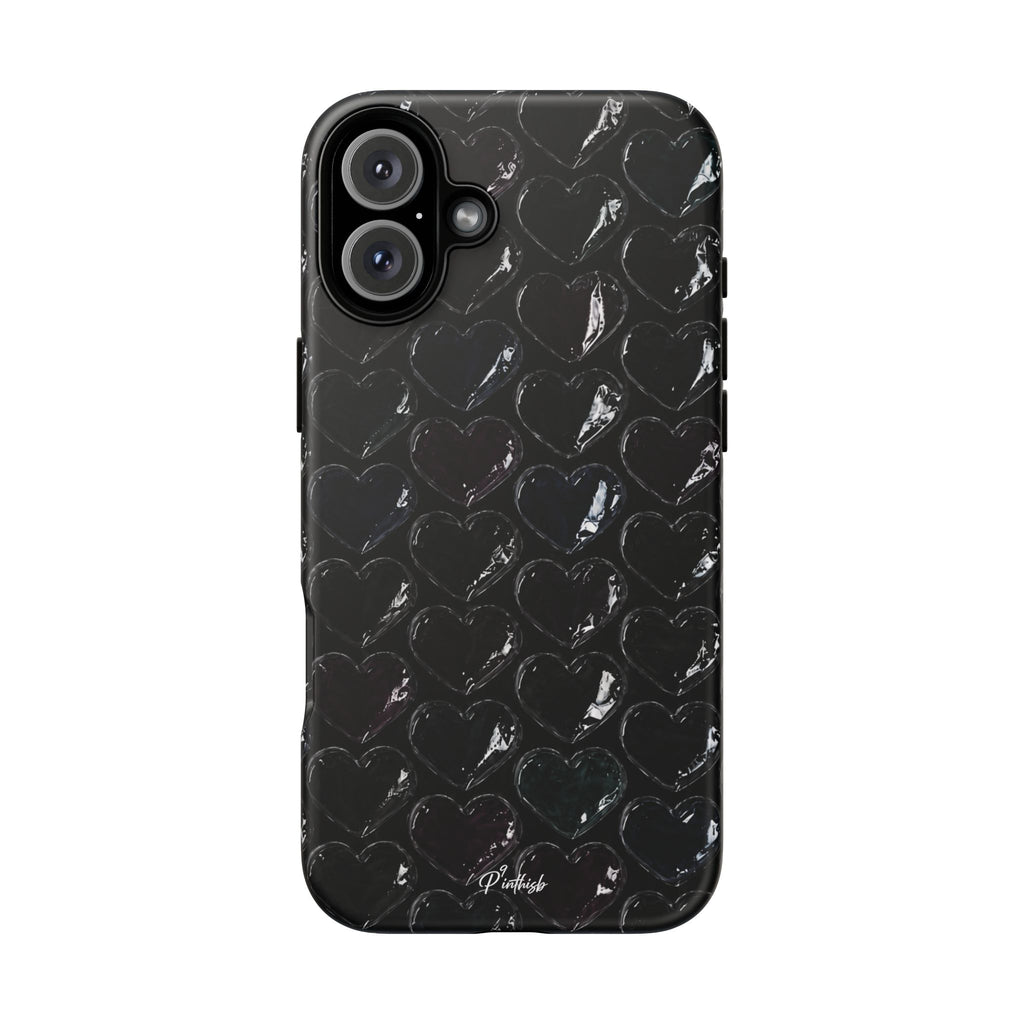 Black Pop Hearts Tough Case