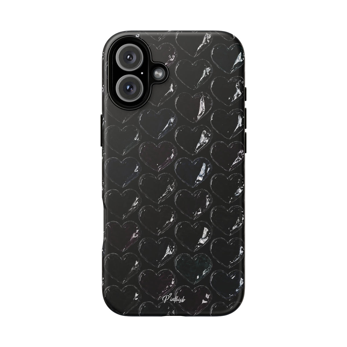 Black Pop Hearts Tough Case