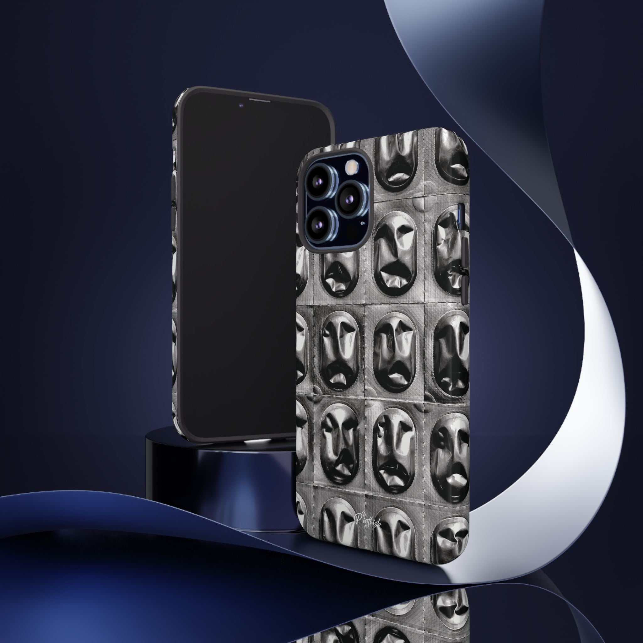 Metallic Mask Grid Tough Case