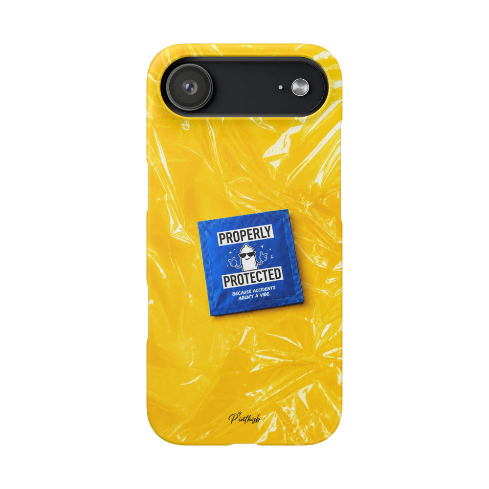 "Properly Protected" Graphic Snap Phone Case