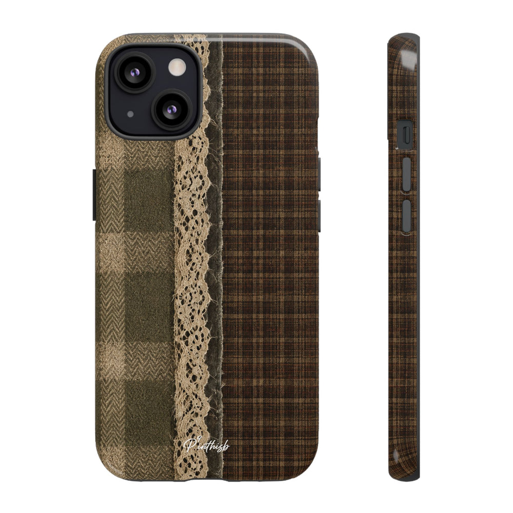 Plaid Lace Tough Phone Case