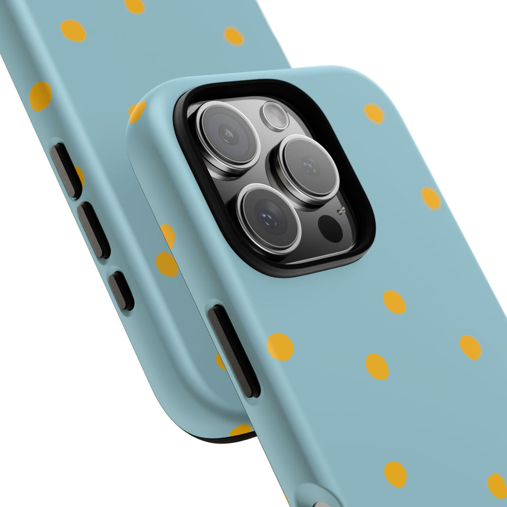 Blue & Yellow Polka Dot Tough Phone Case