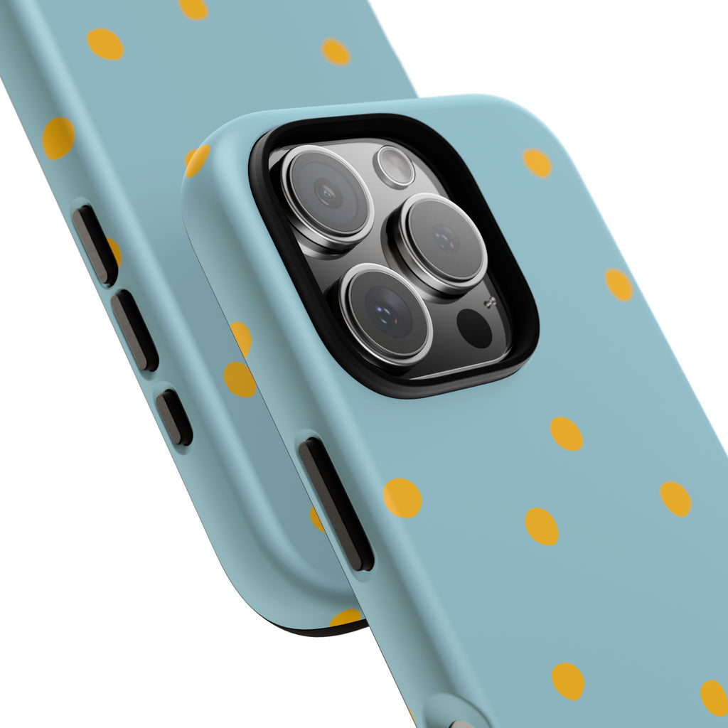 Blue & Yellow Polka Dot Tough Phone Case