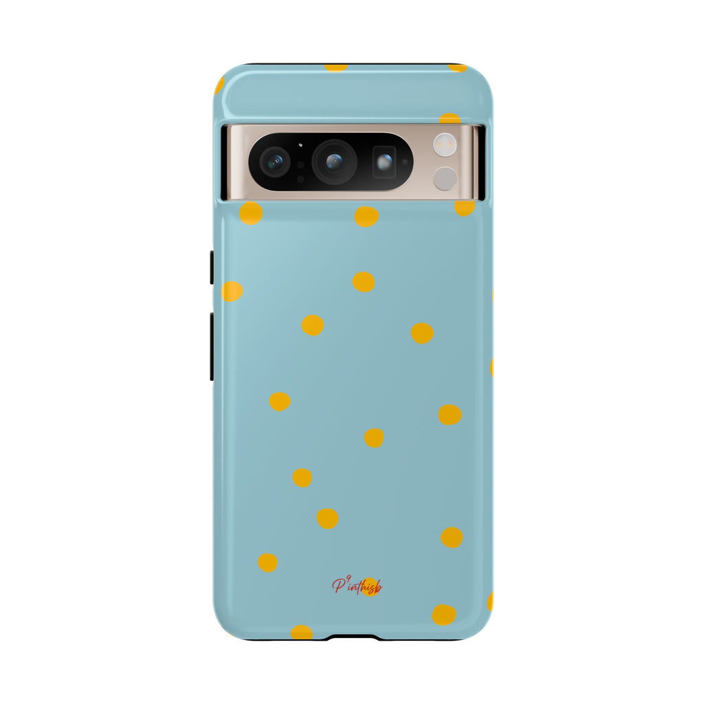 Blue & Yellow Polka Dot Tough Phone Case