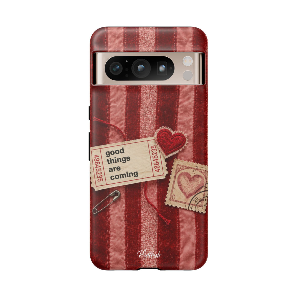 “Good Things Are Coming” Red Phone Case
