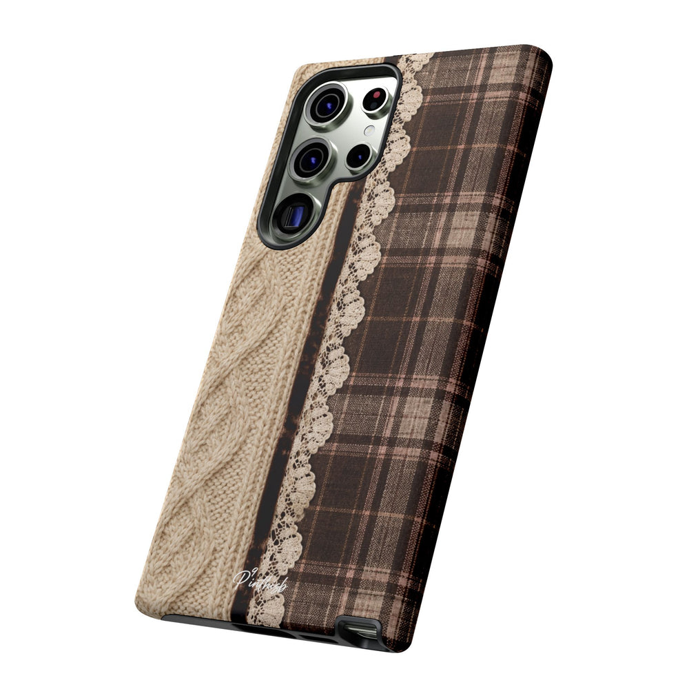 Cozy Plaid Knit Tough Phone Case