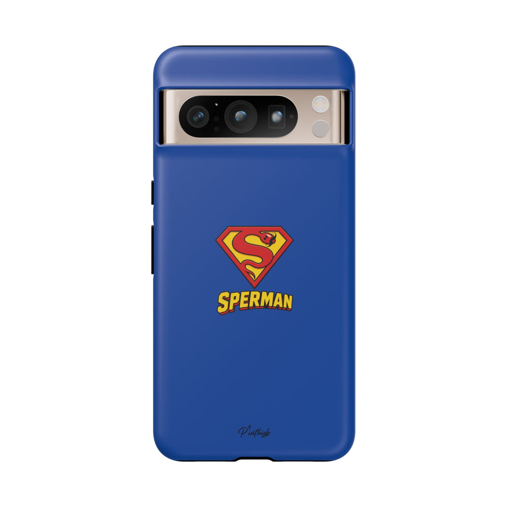 "SPERMAN" Parody Logo Tough Phone Case
