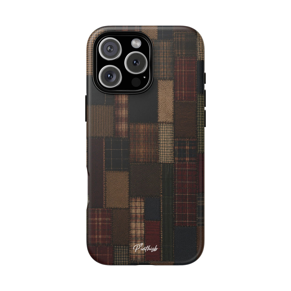 Plaid Patchwork Tough Phone Case