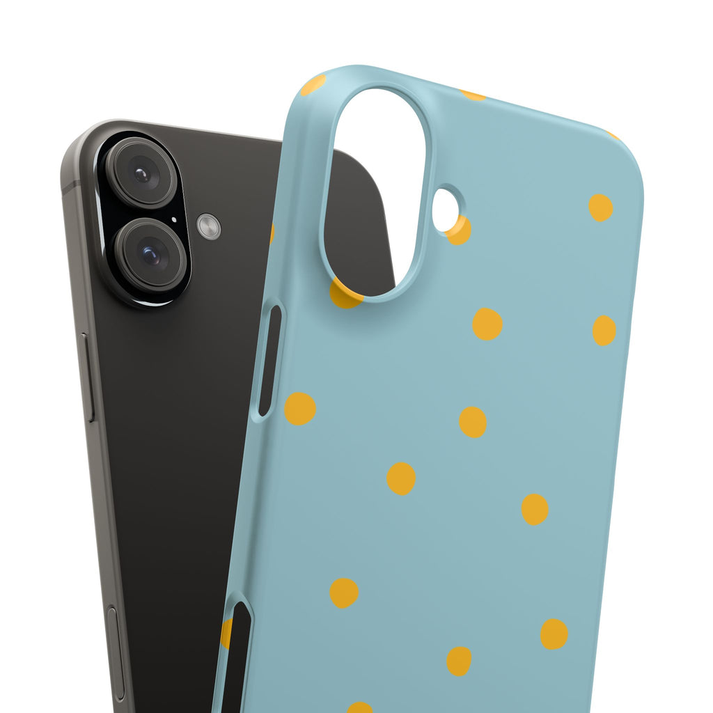 Blue & Yellow Polka Dot Snap Phone Case