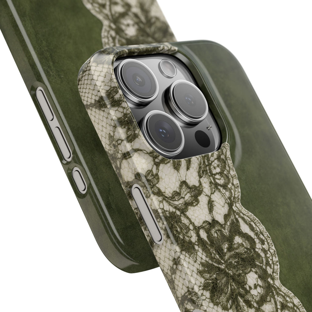 Olive Lace Snap Case
