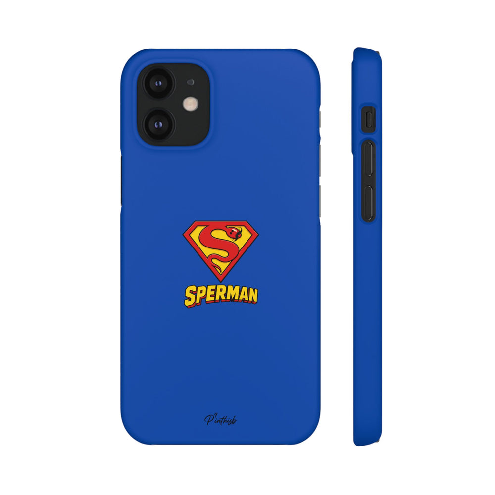 "SPERMAN" Parody Logo Snap Phone Case