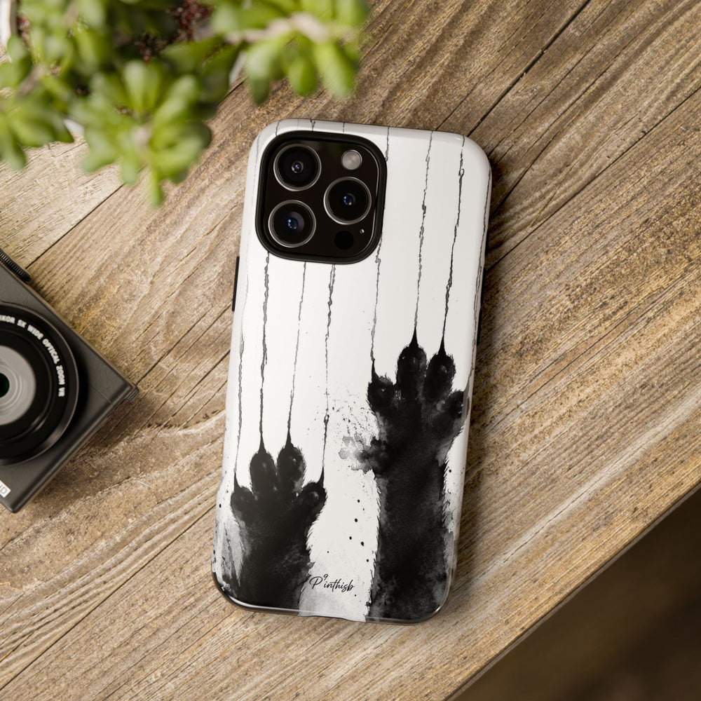 Black Ink Paw Print Tough Case