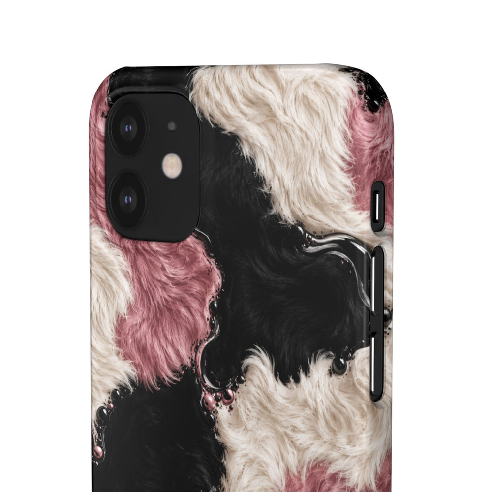 Cow Print Swirl Snap Case