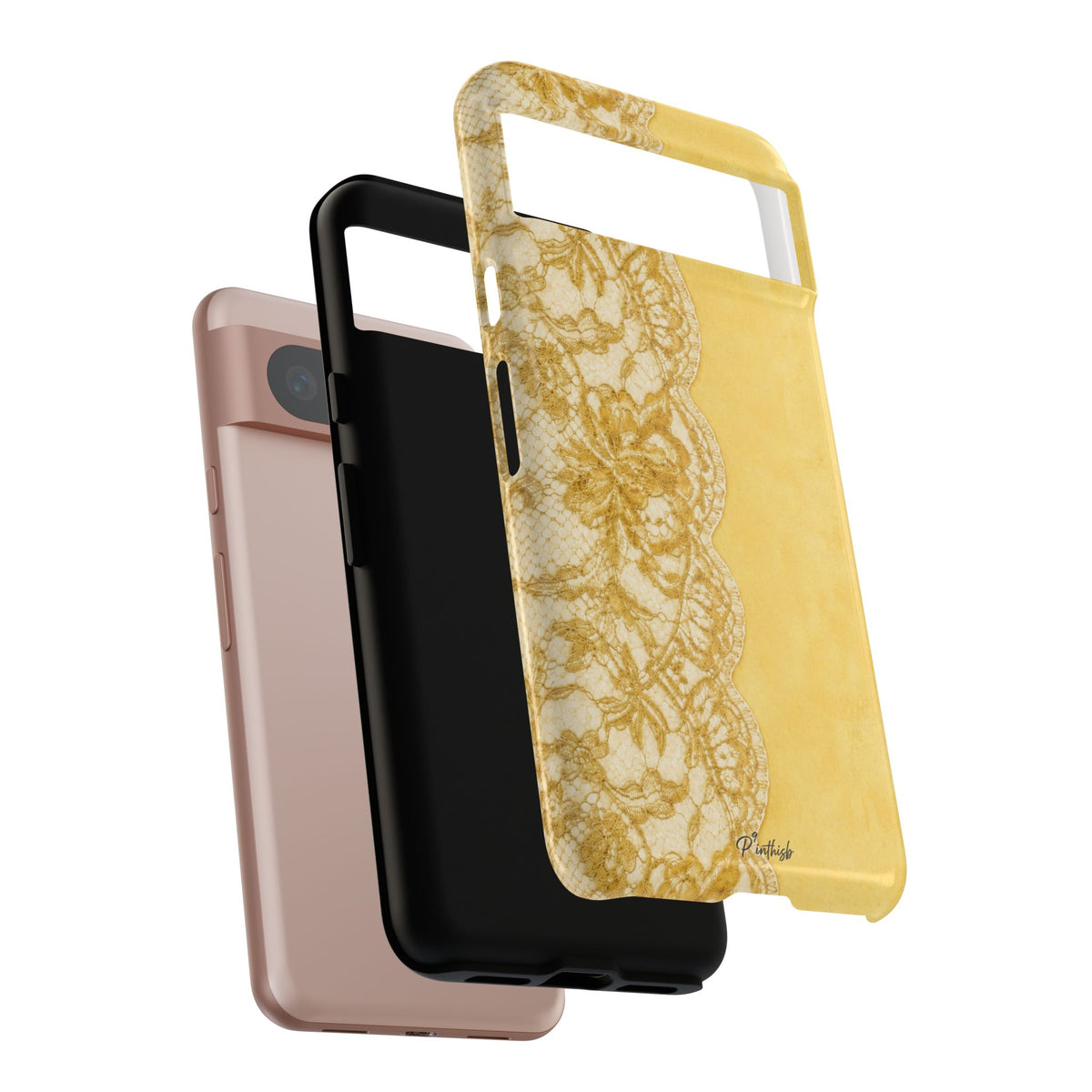 Yellow Vintage Lace Tough Case