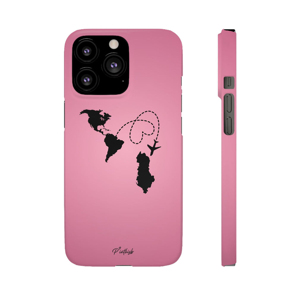 America to Albania Pink Snap Phone Case