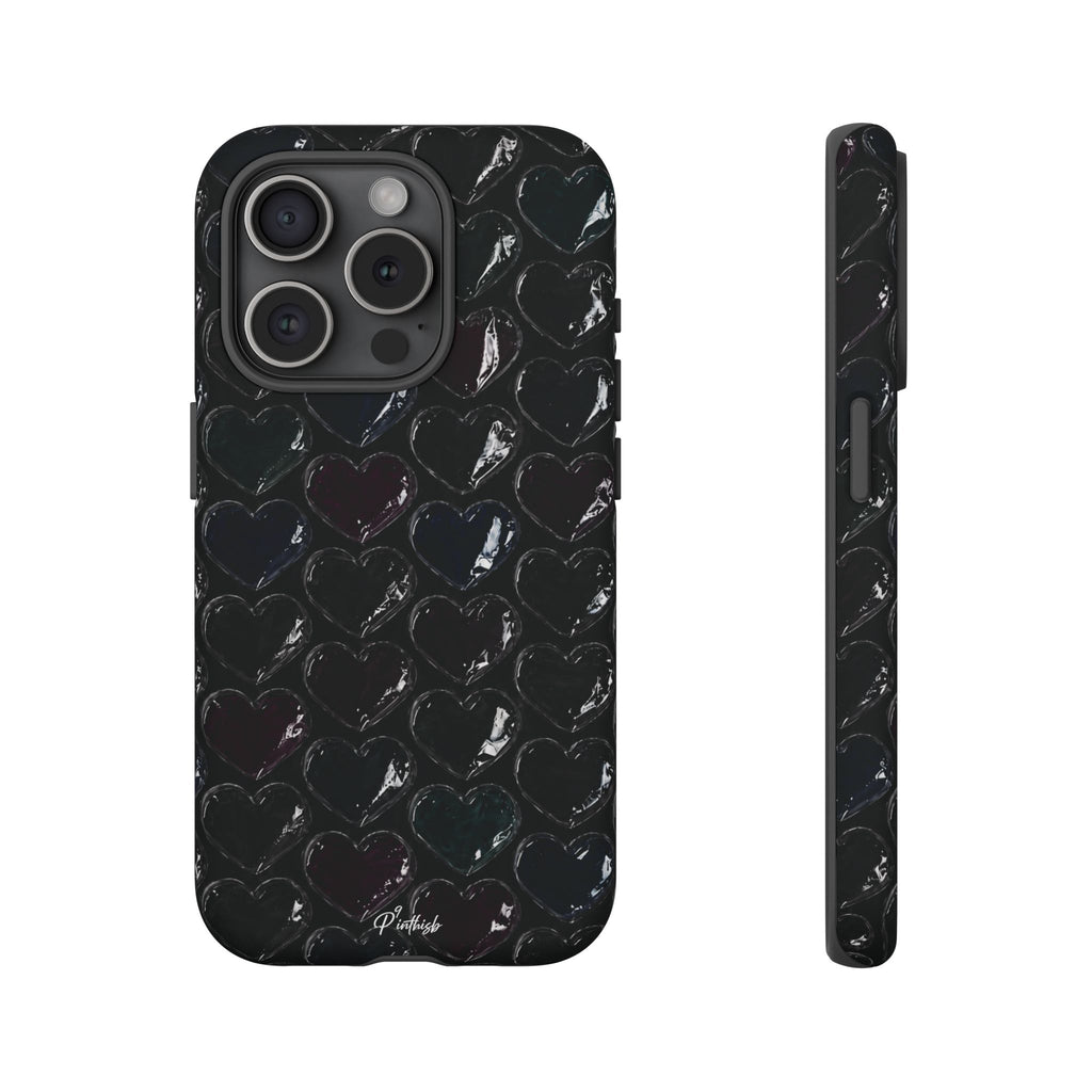 Black Pop Hearts Tough Case
