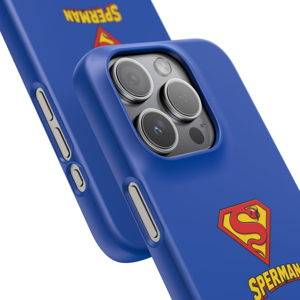 "SPERMAN" Parody Logo Snap Phone Case
