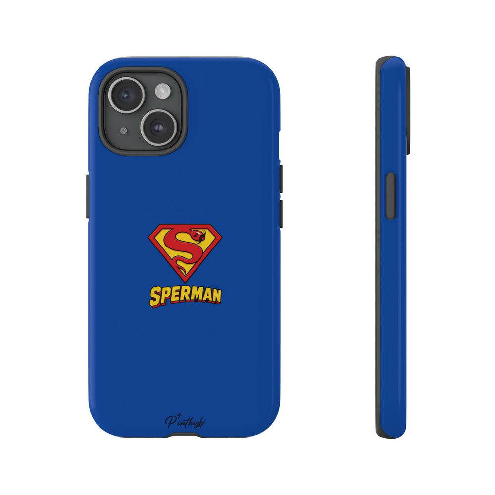 "SPERMAN" Parody Logo Tough Phone Case