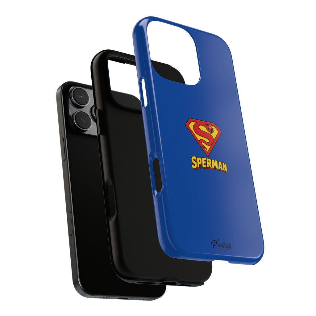 "SPERMAN" Parody Logo Tough Phone Case