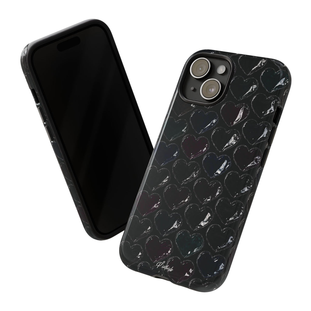 Black Pop Hearts Tough Case