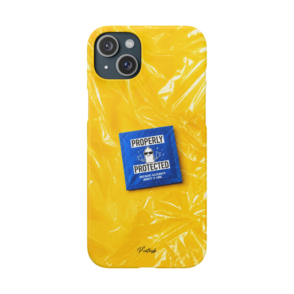 "Properly Protected" Graphic Snap Phone Case