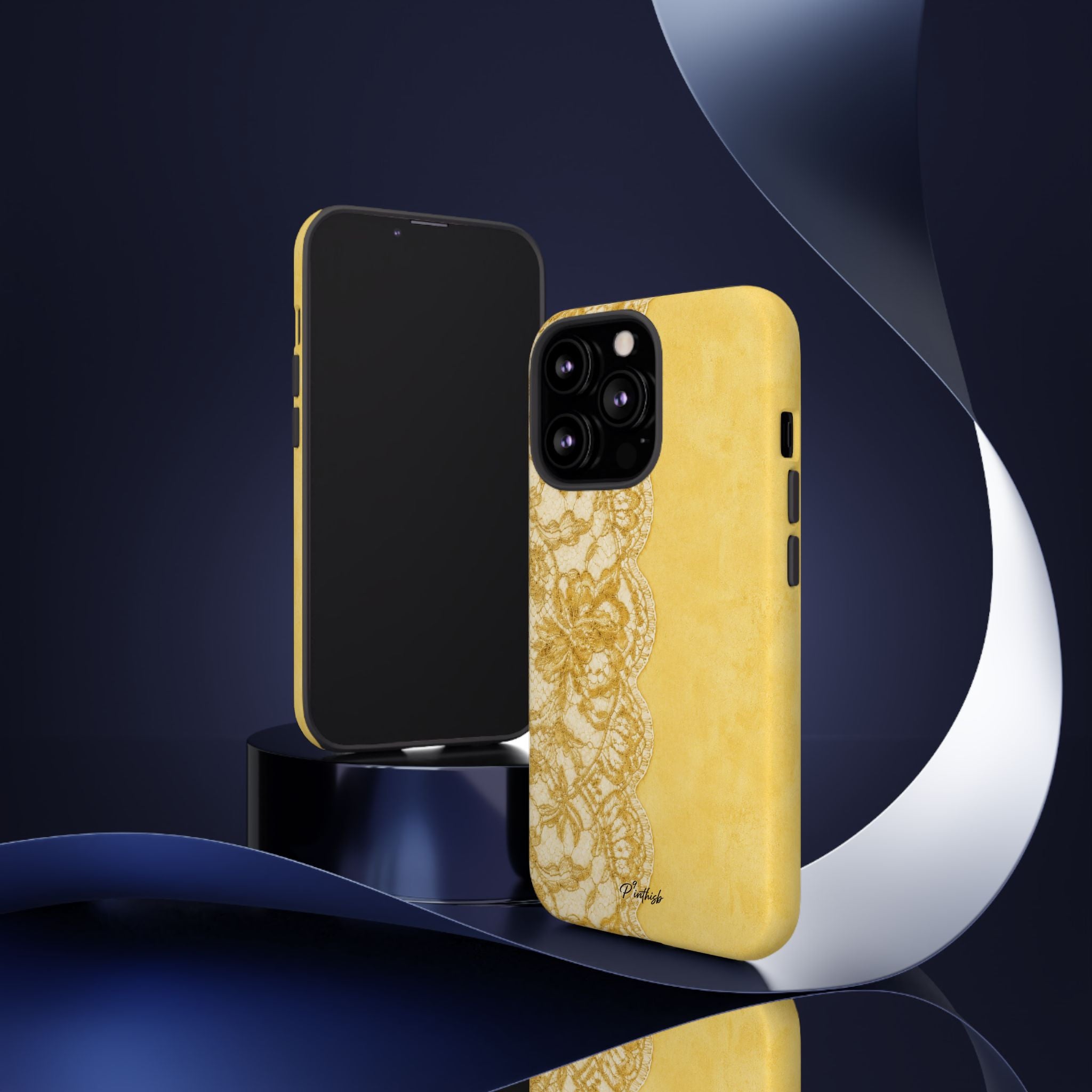 Yellow Vintage Lace Tough Case