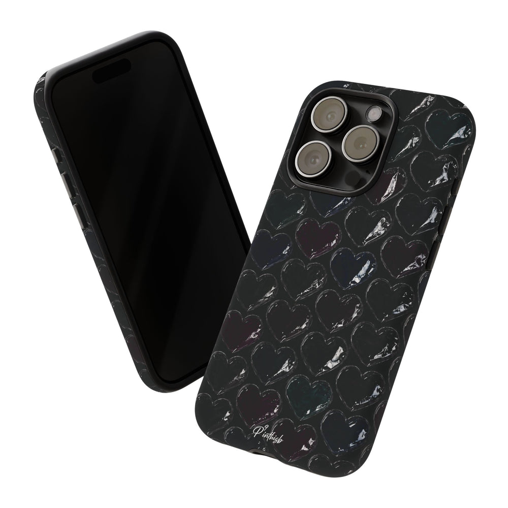 Black Pop Hearts Tough Case