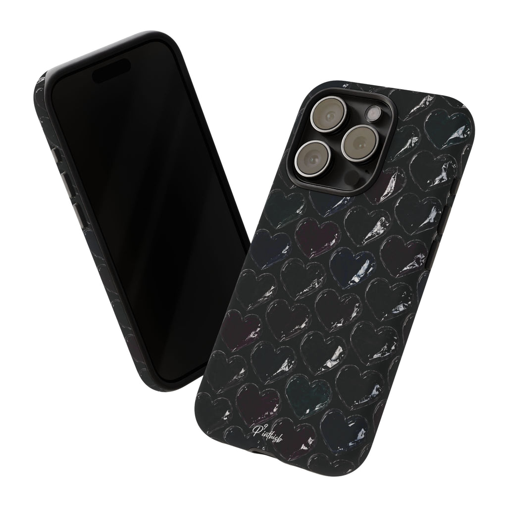 Black Pop Hearts Tough Case