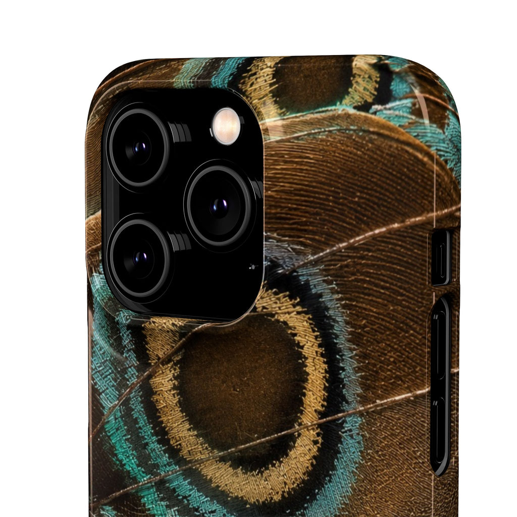 Peacock Feather Pattern Snap Case