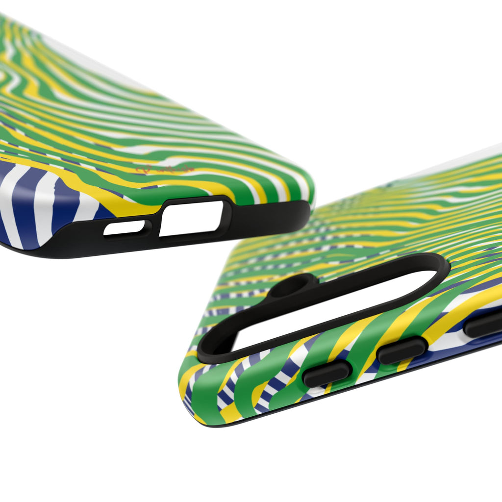 Abstract Green Wave Phone Case