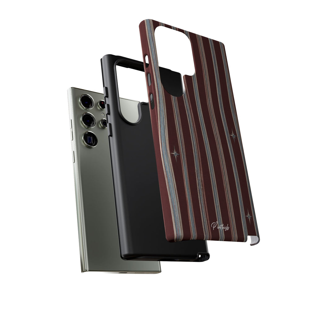 Retro Red & Cream with Star Accents Phone Case